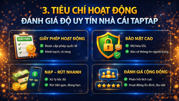 Những tiêu chí đánh giá Taptap có uy tín không