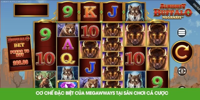 Cơ chế đặc biệt của megawways tại sân chơi cá cược