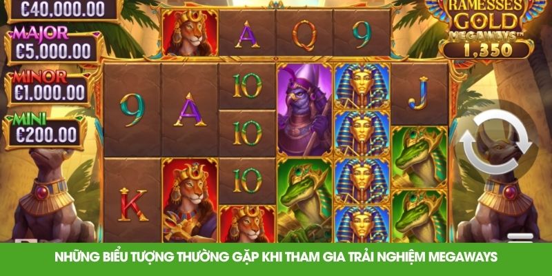 Những biểu tượng thường gặp khi tham gia trải nghiệm megaways